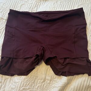 Women's Lululemon Burgundy Shorts size 10